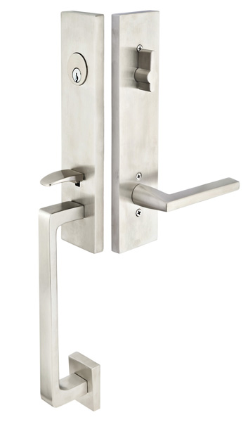 Davos Tubular Entry Lock Set - Stainless Steel Collection by Emtek Hardware