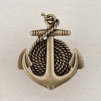 Anchor/Rope Cabinet Knob Antique Brass (DP2AP) by Acorn