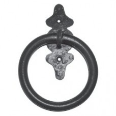6 Point Back Smooth Ring Door Pull (PU016) - Flat Black by Acorn