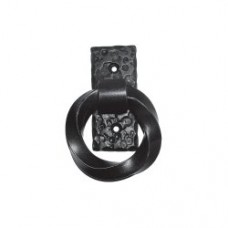 Small Twisted Ring Door Knocker (PU021) - Flat Black by Acorn
