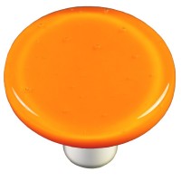 Solids Pumpkin Round Cabinet Knob (1-1/2") by Aquila Art Glass