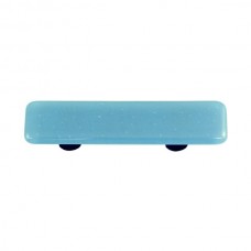 Solids Egyptian Blue Rectangle Drawer Pull (3" cc) by Aquila Art Glass