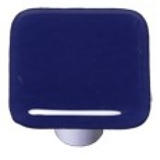 Solids Indigo Blue Square Cabinet Knob (1-1/2") by Aquila Art Glass