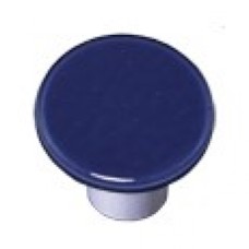 Solids Indigo Blue Round Cabinet Knob (1-1/2") by Aquila Art Glass