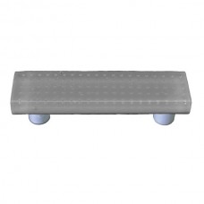 Bubbles Deco Gray Rectangle Drawer Pull (3" cc) by Aquila Art Glass