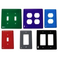 Solid Colors Glass Switch Plate (Various Colors - Various Layouts) by Aquila Art Glass