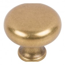 Round Knob Cabinet Knob (1-1/4") - Vintage Brass (A819-UB) by Atlas Homewares