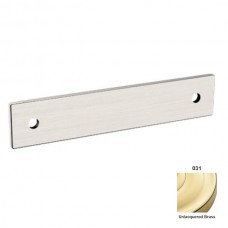 Contemporary Pull Backplate (4" cc) - Unlacquered Brass (4926) by Baldwin Estate