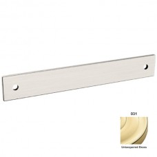 Contemporary Pull Backplate (6" cc) - Unlacquered Brass (4927) by Baldwin Estate