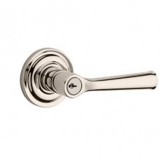 Traditional Federal Keyed Door Lever Set w/ Traditional Round Rosette (FED) by Baldwin Reserve