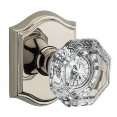 Traditional Crystal Door Knob Set w/ Traditional Arch Rosette (CRY) by Baldwin Reserve