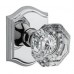 Traditional Crystal Door Knob Set w/ Traditional Arch Rosette (CRY) by Baldwin Reserve