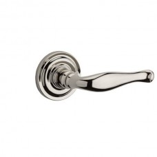 Traditional Decorative Door Lever Set w/ Traditional Round Rosette (DEC) by Baldwin Reserve