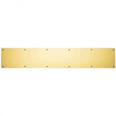 Stainless Steel Kick Plate in Satin Brass (Various Sizes) by Brass Accents