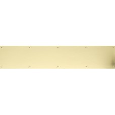 Stainless Steel Kick Plate in PVD Lifetime Polished Brass (Various Sizes) by Brass Accents