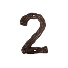 Log House Number Two 2 House Number (DM10002) - Rustic House Numbers Collection from Buck Snort Lodge