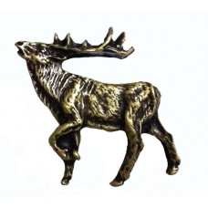 Walking Elk Left Facing Cabinet Knob (KB00051) - Wildlife Collection from Buck Snort Lodge