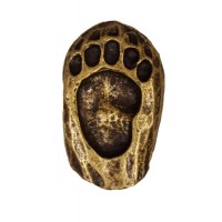 Single Bear Track Right Facing Cabinet Knob (KB00170) - Wildlife Collection from Buck Snort Lodge