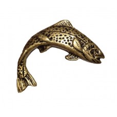 Jumping Trout Right Facing Cabinet Knob (KB00270) - Fish Collection from Buck Snort Lodge