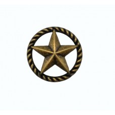 3-D Star with Narrow Rope Cabinet Knob (KB01500) - Western Collection from Buck Snort Lodge