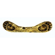 Dual Bear Track Drawer Pull (PL00169) - Wildlife Collection from Buck Snort Lodge
