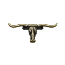 Longhorn Drawer Pull (PL00729) - Western Collection from Buck Snort Lodge