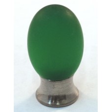 Matte Green Oval Cabinet Knob (20mm) (101-CM014) by Cal Crystal
