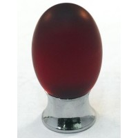 Matte Red Oval Cabinet Knob (20mm) (101-CM018) by Cal Crystal