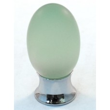 Matte Light Green Oval Cabinet Knob (20mm) (101-CM019) by Cal Crystal