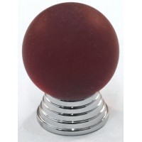 Matte Red Ball Cabinet Knob (25mm) (106-CM018) by Cal Crystal
