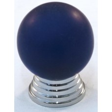 Matte Cobalt Blue Ball Cabinet Knob (25mm) (106-CM020) by Cal Crystal