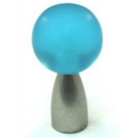 Matte Light Blue Ball Cabinet Knob (22mm) (111-CM002) by Cal Crystal
