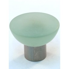 Matte Light Green Bowl Cabinet Knob (33mm) (113-CM019) by Cal Crystal
