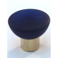 Matte Cobalt Blue Bowl Cabinet Knob (33mm) (113-CM020) by Cal Crystal