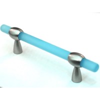 Matte Light Blue Bar Drawer Pull (Adjustable cc) (134-CM002) by Cal Crystal