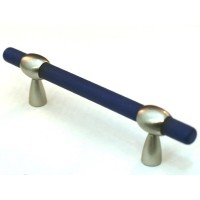 Matte Cobalt Blue Bar Drawer Pull (Adjustable cc) (134-CM020) by Cal Crystal