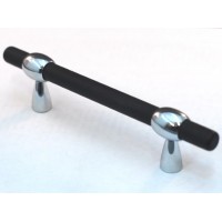 Matte Black Bar Drawer Pull (Adjustable cc) (134-M034) by Cal Crystal