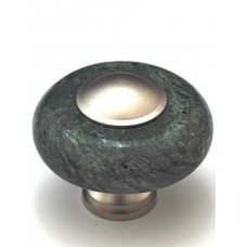 Green Round Capped Cabinet Knob (1-1/2") (JD-1) by Cal Crystal