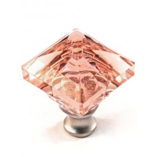 Pink Square Cabinet Knob (1-1/4") (M995PINK) by Cal Crystal