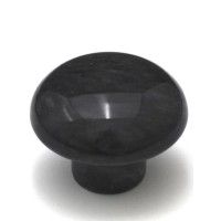 Black Mushroom Cabinet Knob (1-5/8") (M-1) by Cal Crystal