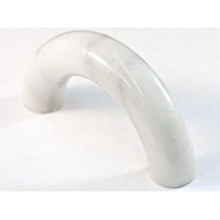 White Curved Drawer Pull (3"cc) (P-3) by Cal Crystal