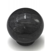 Black Round Ball Cabinet Knob (1-1/2") (RB-2) by Cal Crystal