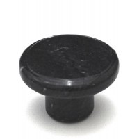 Black Round Grooved Cabinet Knob (1-1/4") (RG-1) by Cal Crystal