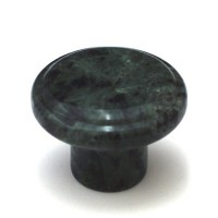Green Round Grooved Cabinet Knob (1-1/4") (RG-1) by Cal Crystal