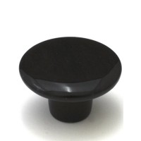 Black Round Cabinet Knob (1-1/2") (RN-1) by Cal Crystal