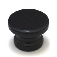 Black Round Cabinet Knob (1-3/8") (RP-4) by Cal Crystal