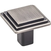 Calloway Cabinet Knob (1-1/4") - Brushed Pewter (351L-BNBDL) by Elements