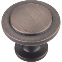 Gatsby Mushroom Cabinet Knob (1-1/4") - Brushed Oil Rubbed Bronze (3960-DBAC) by Elements