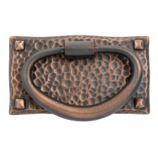 Hammered Oval Drop Pull (3 x 1-3/4) - Oil Rubbed Bronze (86041) by Emtek