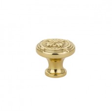 Ribbon & Reed Cabinet Knob (1-1/4") - Polished Brass (86277) by Emtek